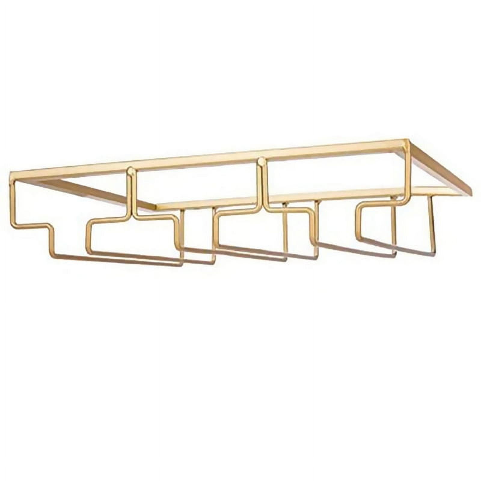 ckepdyeh 3 Rows Wine Glass Rack Under Stemware Holder Iron Wine