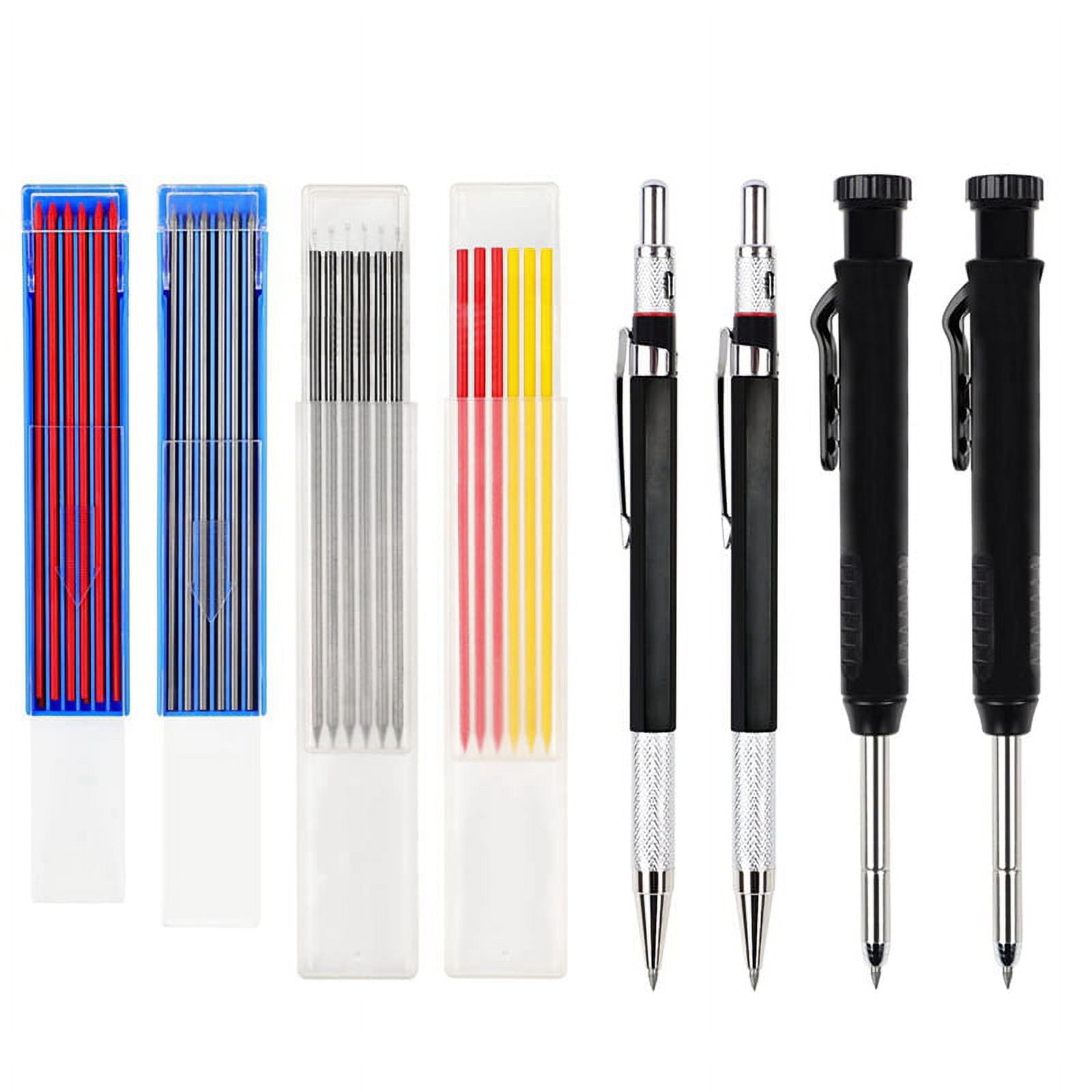 ckepdyeh 36Pcs Carpenter Pencil, Mechanical Carpenter Pencils Kit with