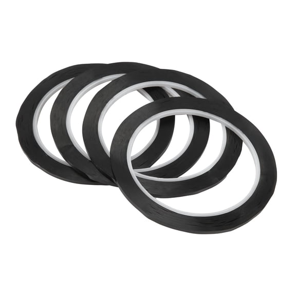 ckepdyeh 4PCS Whiteboard Tape, Black Pinstripe Tape, 3 mm Width Pin Striping Tape, for Classroom,Conference Display (PET)