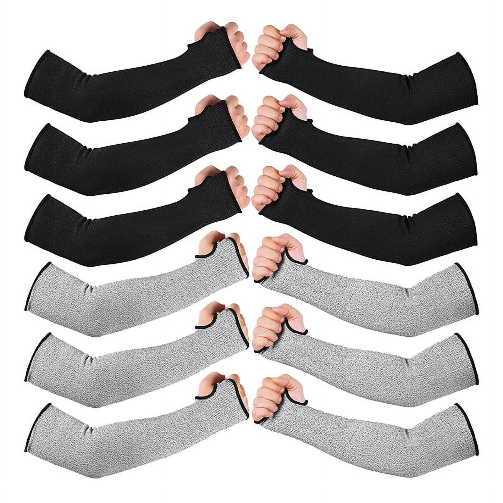 ckepdyeh 6 Pairs Level 5 Cut Resistant Sleeves with Thumb Hole 18