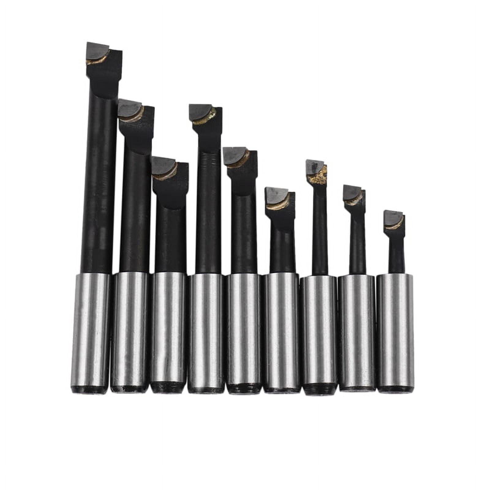 ckepdyeh 9Pcs Durable Hard Alloy Boring Bar Set Carbide Tipped Bars