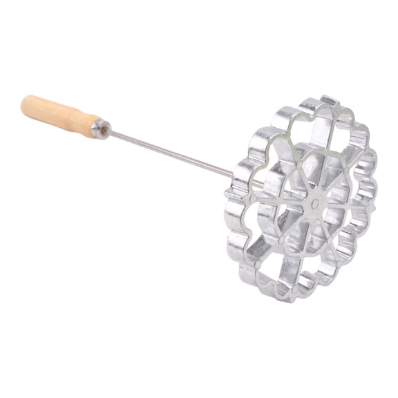 ckepdyeh Bunuelos Mold with Handle, Swedish Rosette Maker Timbale Rosettes Cookie Mold Aluminum Waf