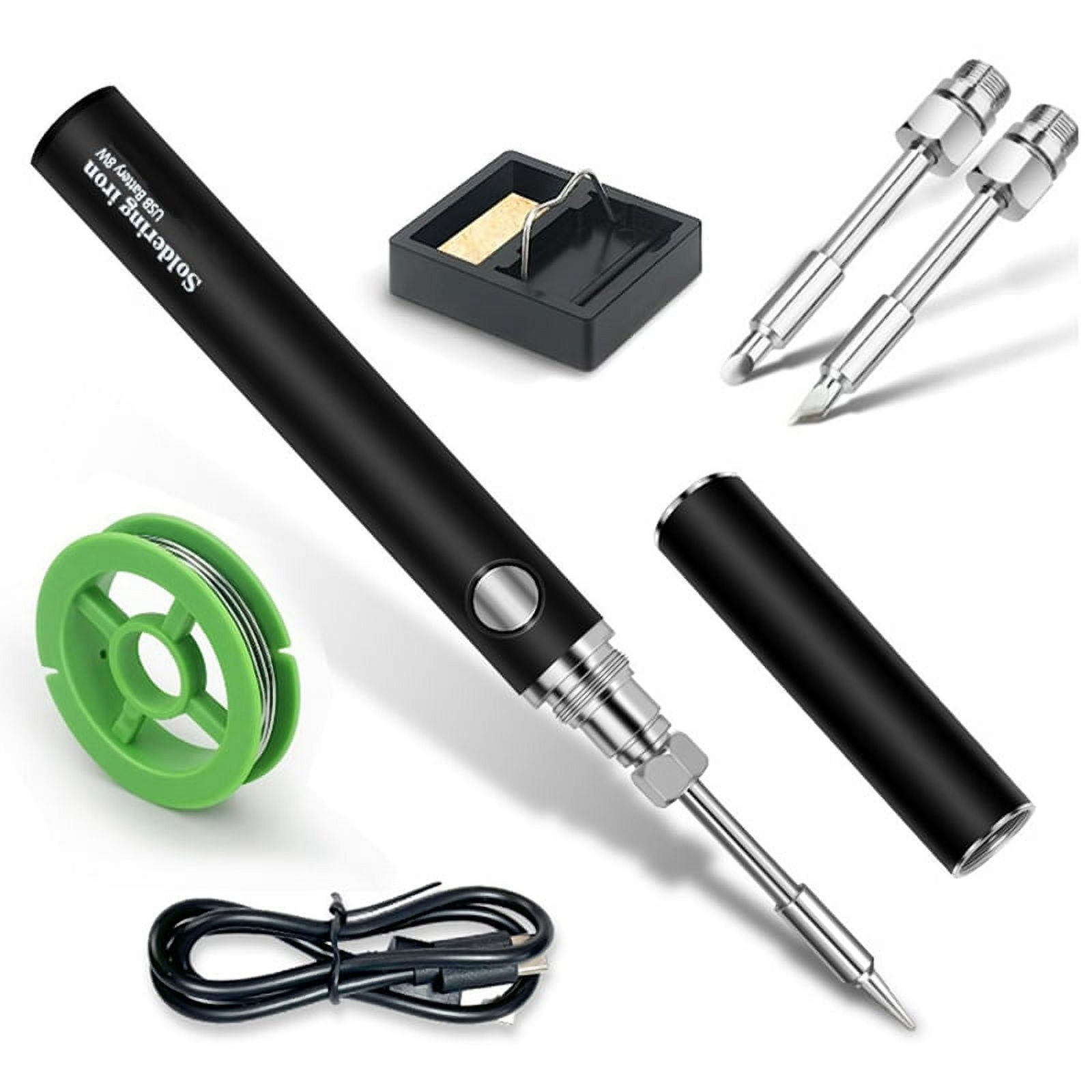 ckepdyeh Cordless Soldering Iron Tool Kit, Portable Adjustable