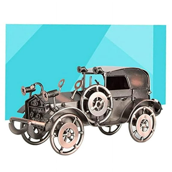 ckepdyeh Desktop Home Decoration Metal Models Antique Vehicle Model Retro Car Model Tabletop Truck Decor Iron Car Model