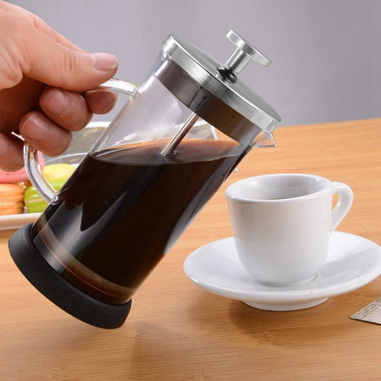 ckepdyeh French Press Coffee Pots Stainless Steel Glass Coffee Maker