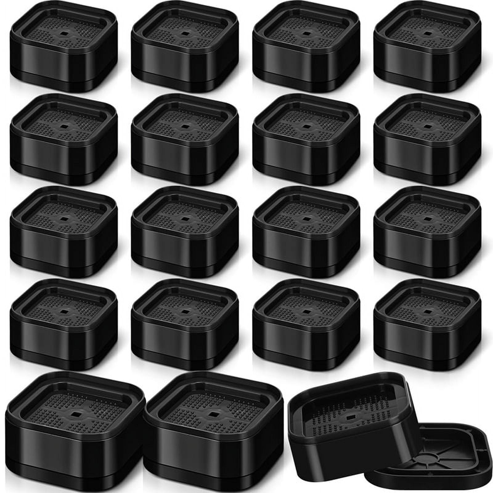 Black Heavy Duty Stackable Square Furniture Risers, 16 Pieces