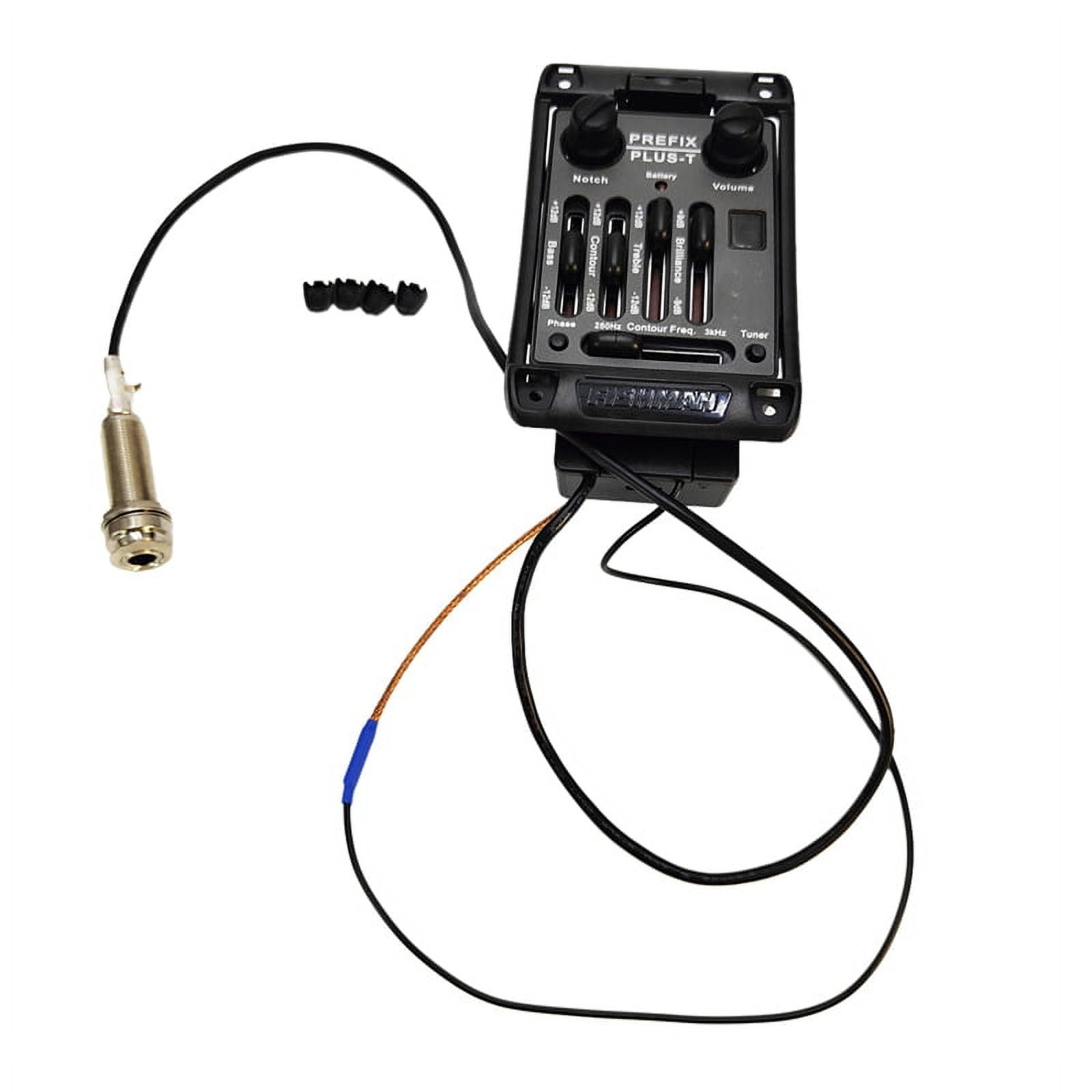 ckepdyeh Guitar Pickups Prefix Plus-T Onboard Preamp Matrix Acoustic Pickup EQ Equalizer with Tuner Soft Piezo Guitar Pickup plastics