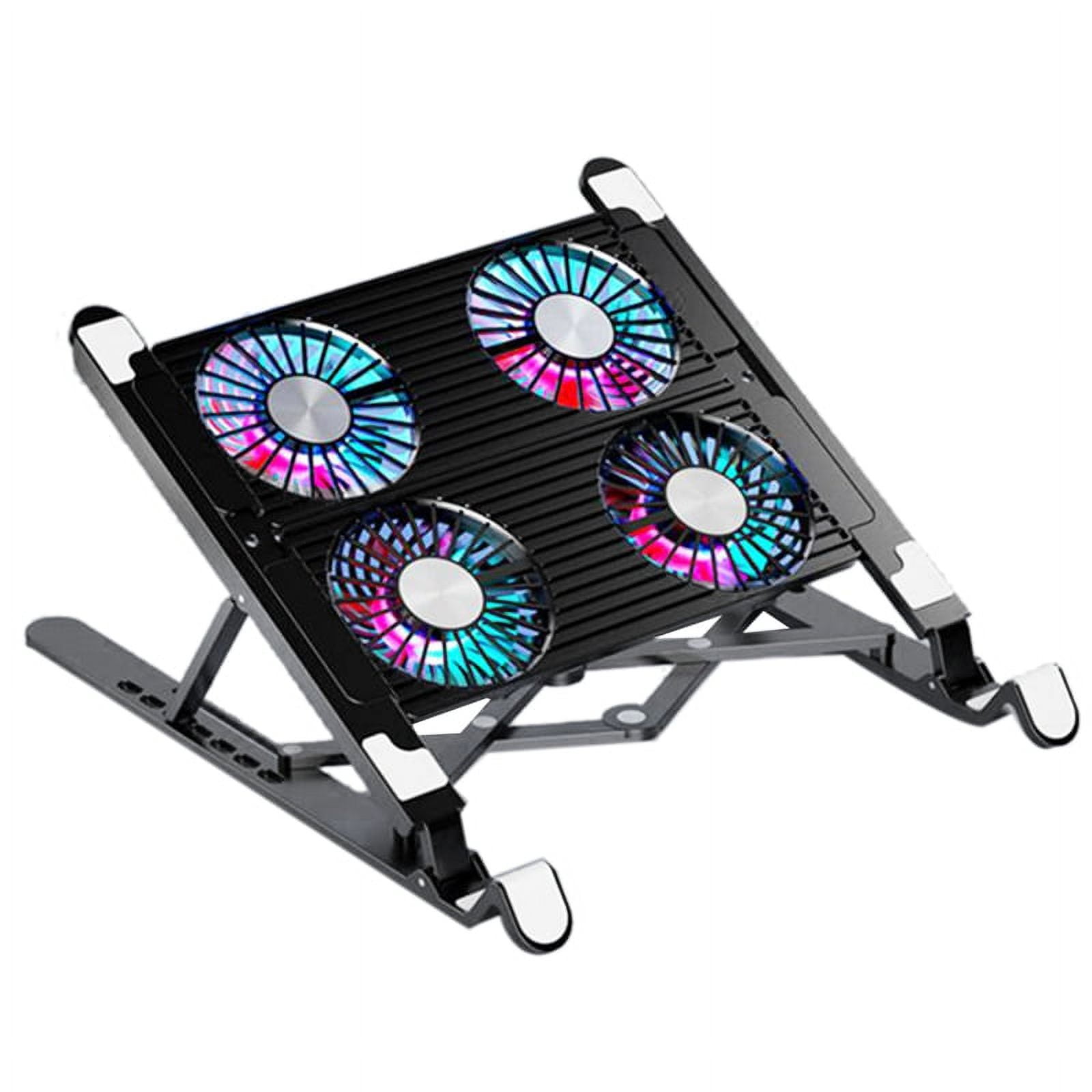 ckepdyeh Laptop Cooling Stand Foldable Laptop Cooling Pad with 4 RGB
