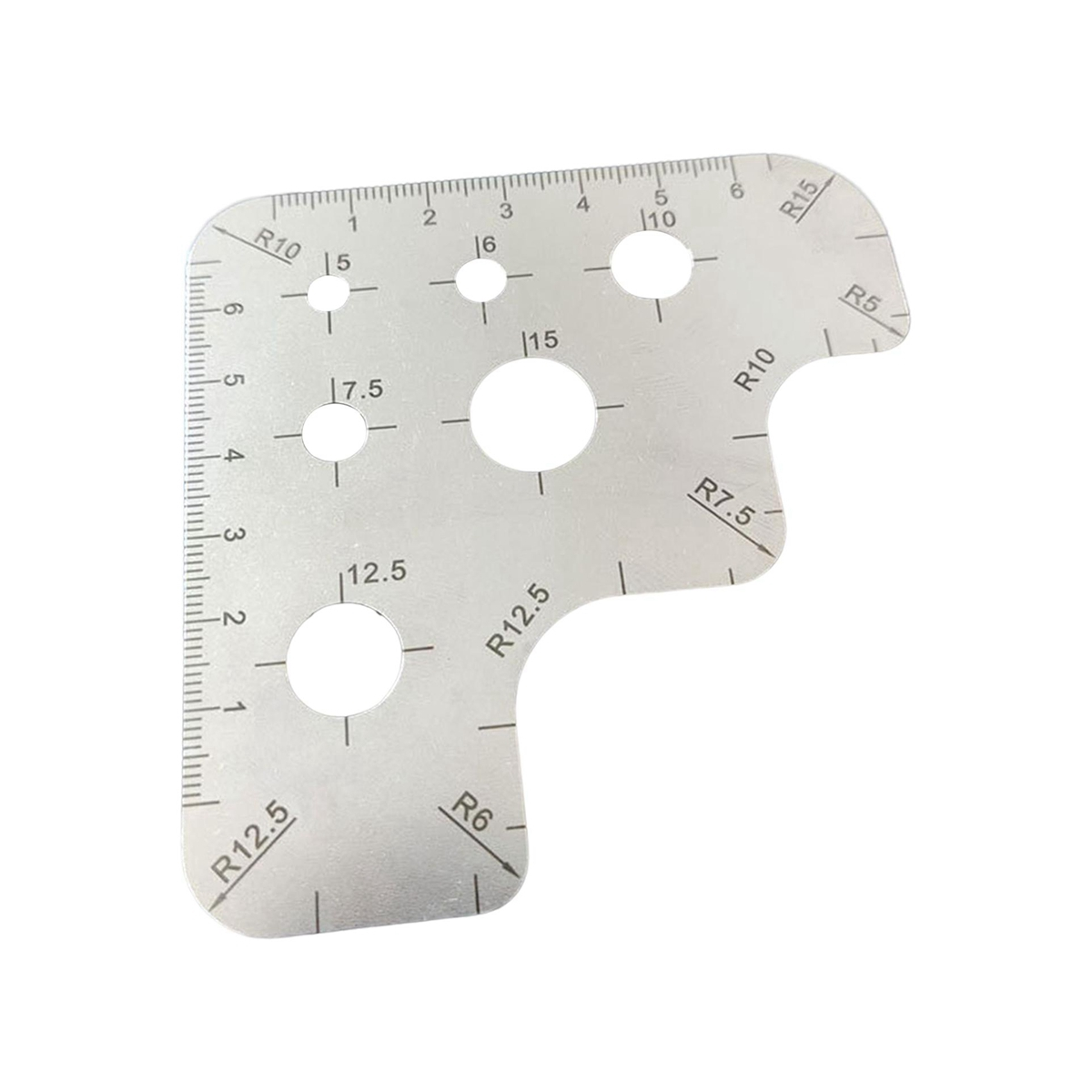 ckepdyeh Leather Cutting Angle Ruler Scale Ruler Tool Ruler R Gauge