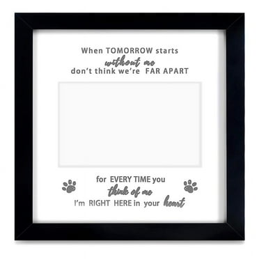 Pet Picture Frame Dog Frame 9X9 Memorial Pet Loss Picture Frame for Pet Lover,Birthday Black