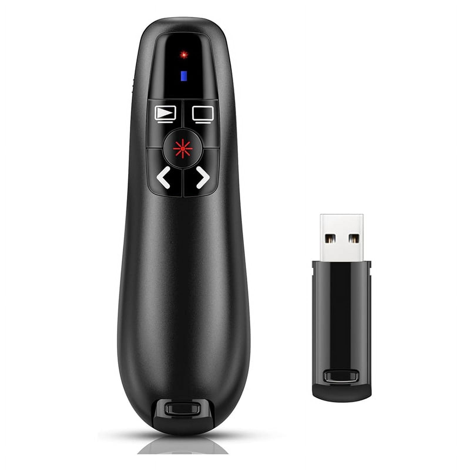 ckepdyeh Presentation Clicker Wireless Presenter Remote Clicker RF 2.4GHz USB Rechargeable