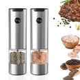 ckepdyeh Salt and Pepper Mill Electric Set of 2 with Base, Adjustable