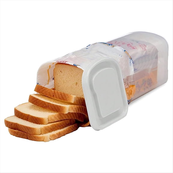 ckepdyeh Transparent Bread Box Plastic -Keeping Toast Storage Holder with Lid Bread Crisper Bread Storage Container,A