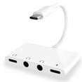 ckepdyeh USB C To 3.5Mm Audio Adapter,4 in 1 USB C To Headphone Jack with 3.5Mm Audio Jack and