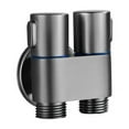 ckepdyeh WallMounted Faucet 1 in 2 Out Diverter Angle Valve Dual