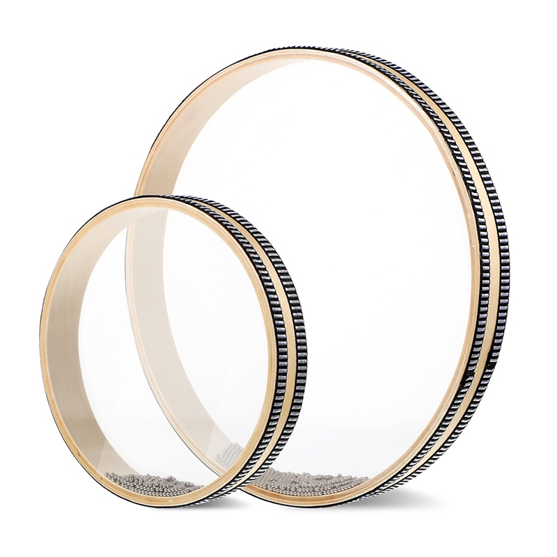 ckepdyeh Wave Bead Tambourine 8Inch and 10 Inch Sound Drum Wave Drum