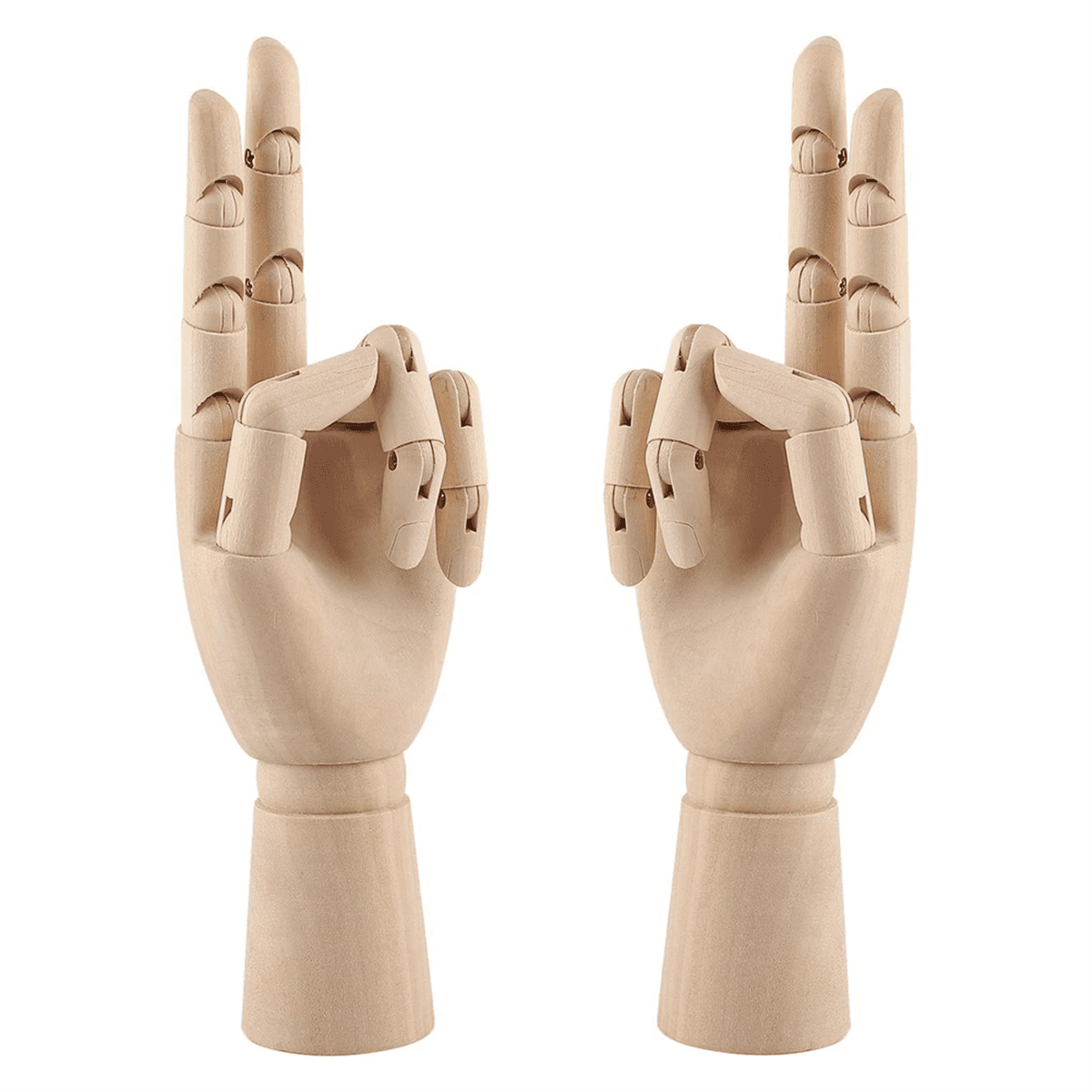 Wooden Hand Model, 7in Left And Right Hand Art Mannequin Figure For