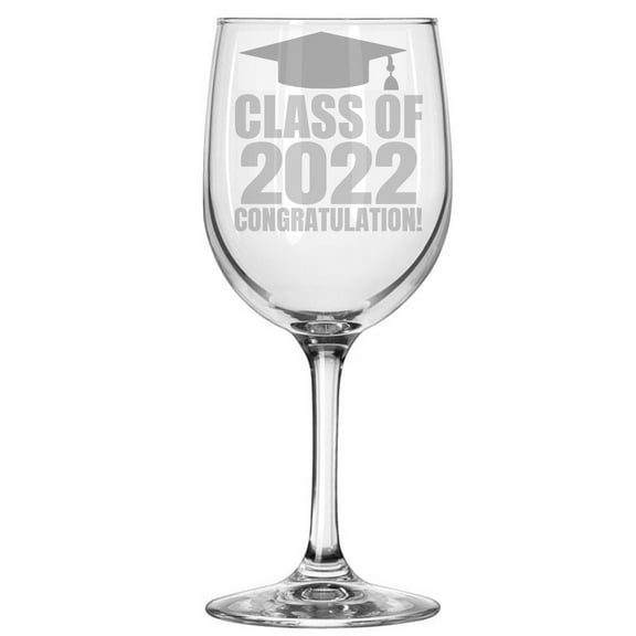 class of 2022 Graduation gift present for students high school college 11 oz wine glass
