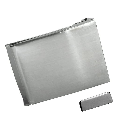 classic silver nickel polish military slider buckle 1.5 width