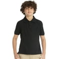 thumbnail image 1 of classroom school uniforms girls' big short slv pique polo, black, xl, 1 of 6