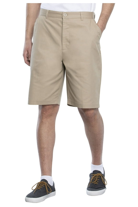 classroom uniforms big boys' husky flat front shorts, khaki, 10h