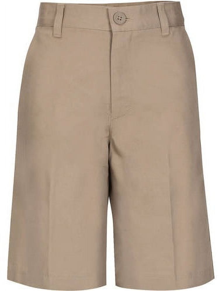 REAL SCHOOL UNIFORMS classroom uniforms big boys' husky flat front shorts, khaki, 10h
