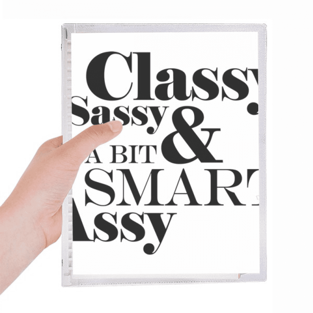 classy sassy & a bit smart assy quote notebook loose diary refillable journal statiry