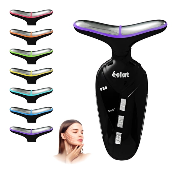 clat Facial Massager for Lymphatic Drainage Face, Neck & Body Tool for Skin Care, Heated Electric Beauty Device for Wrinkles, Fine Lines, Puffy Skin, Lifting, Firming, Sculpting with 7 Light Therapy
