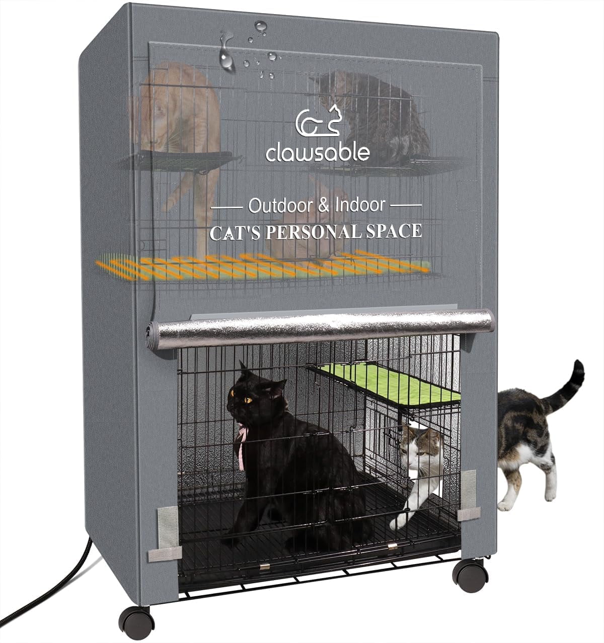 Extra large heated cat house hotsell