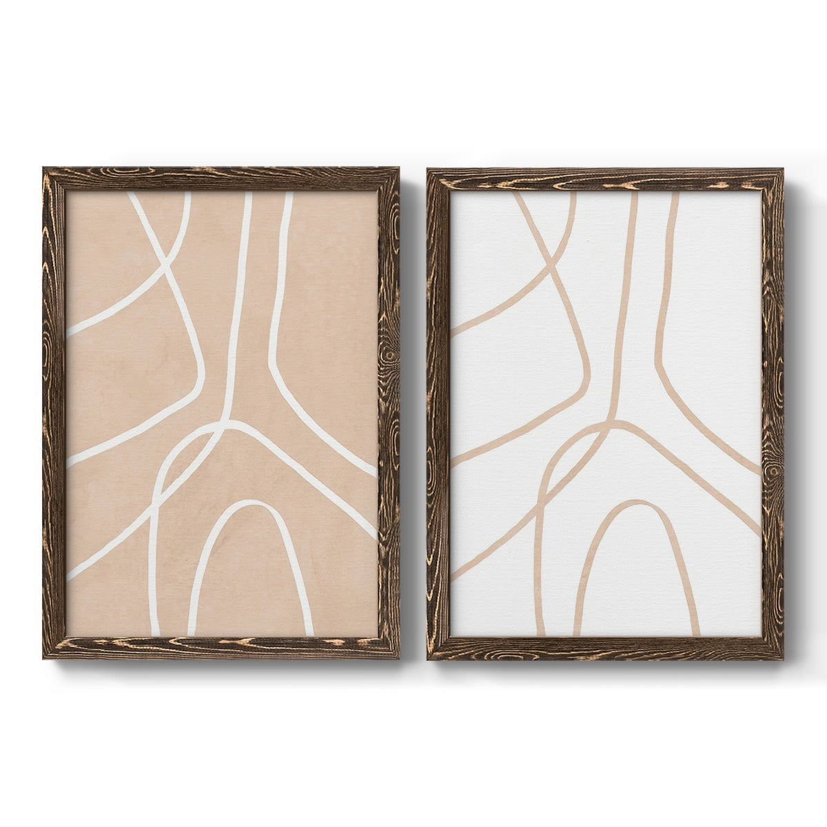Clean Contour III - Premium Framed Canvas 2 Piece Set - Ready to Hang