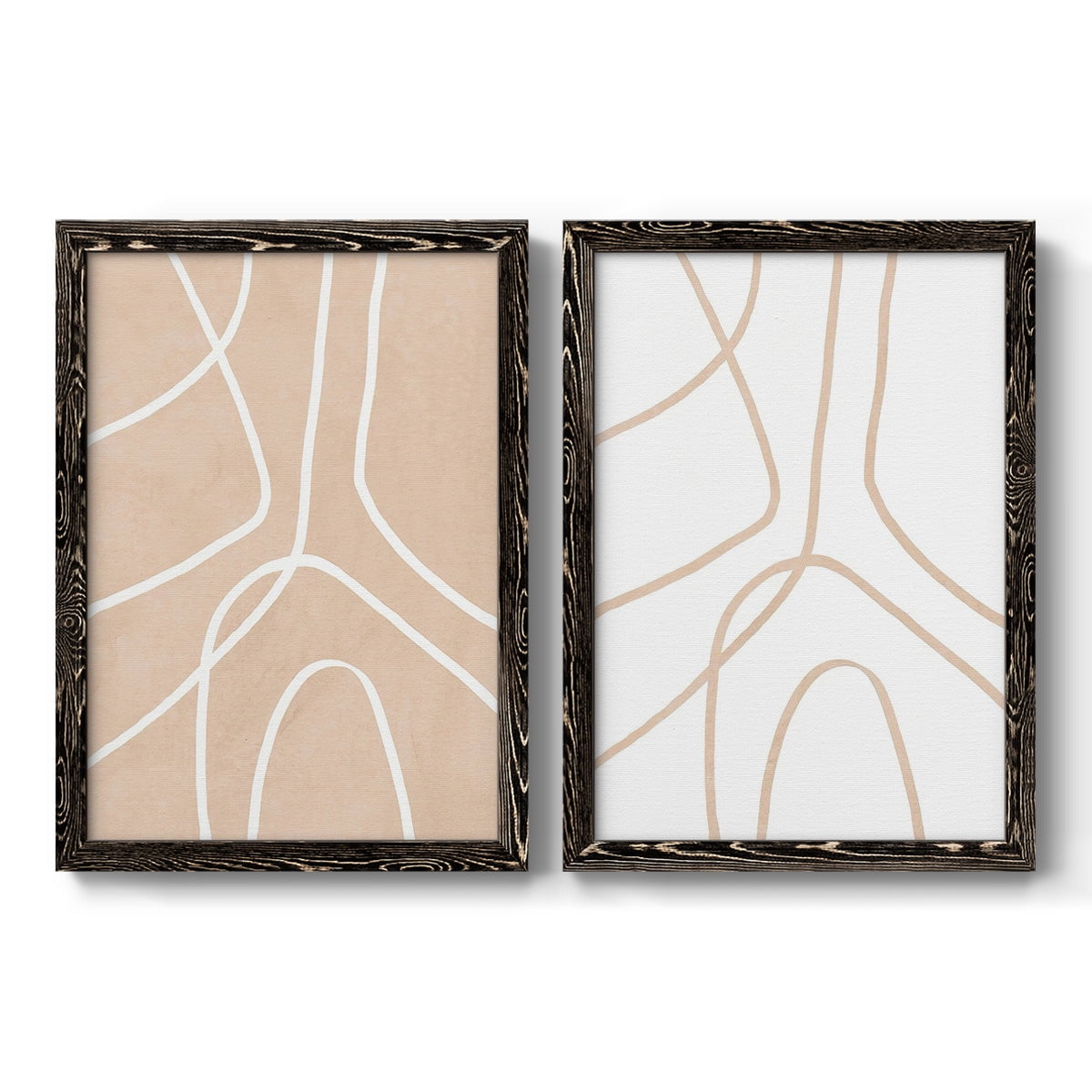 Clean Contour III - Premium Framed Canvas 2 Piece Set - Ready to Hang