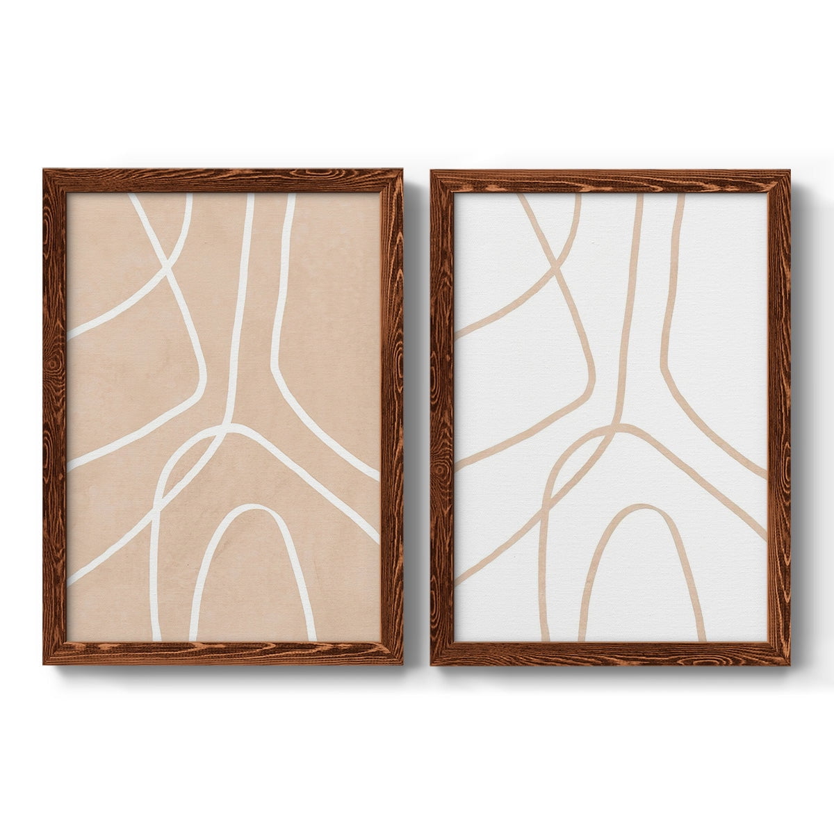 Clean Contour III - Premium Framed Canvas 2 Piece Set - Ready to Hang