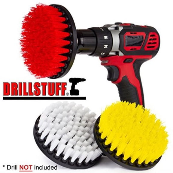 cleaning supplies - drill brush - carpet - upholstery cleaner - shower door - bathroom accessories - shower cleaner - bath mat - bathtub - outdoor - scrub brush - bird bath - concrete cleaner