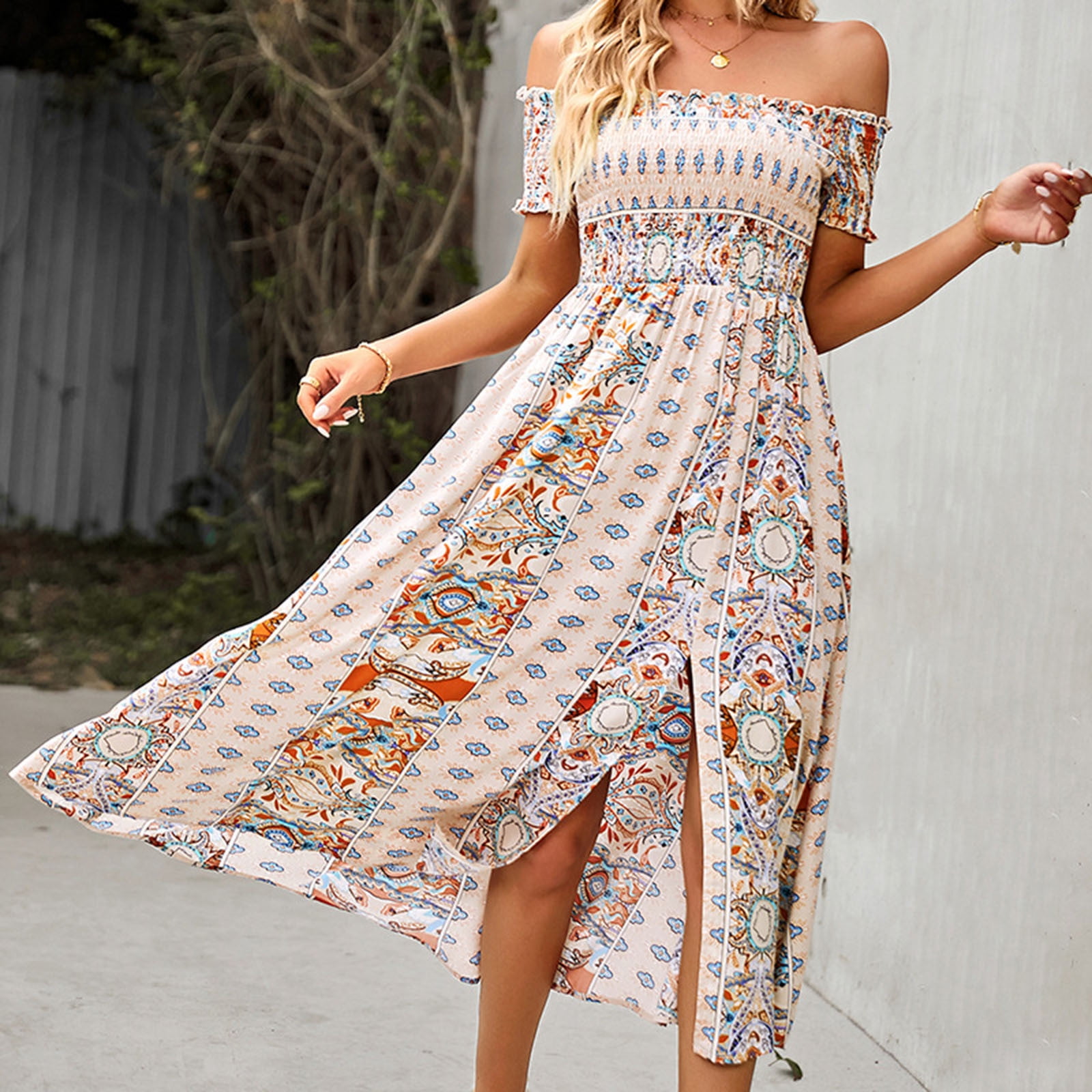 slim fit dress slacks HT 360 Collective - Boho Style Maxi Dress main image 1