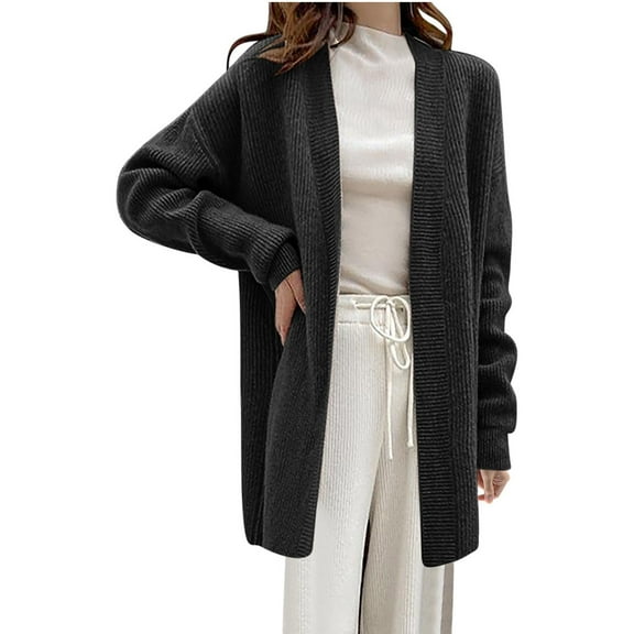 clear 50% off Usmixi Sweater Coat for Women Winter Womens Sweater Cardigan Casual Solid Long Sleeve Open Front Knit Sweater Coat Fall Loose Soft Lightweight Knitted Sweater Outerwear Weekly