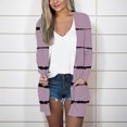 thumbnail image 1 of clear 50% off Usmixi Winter Womens Cardigan Coats Cardigan for Women Fashion Striped Print Loose Open Front Coats Fall Winter Long Sleeve Lightweight Comfy Cardigan Outwear with Pocket Up to 65% off, 1 of 5