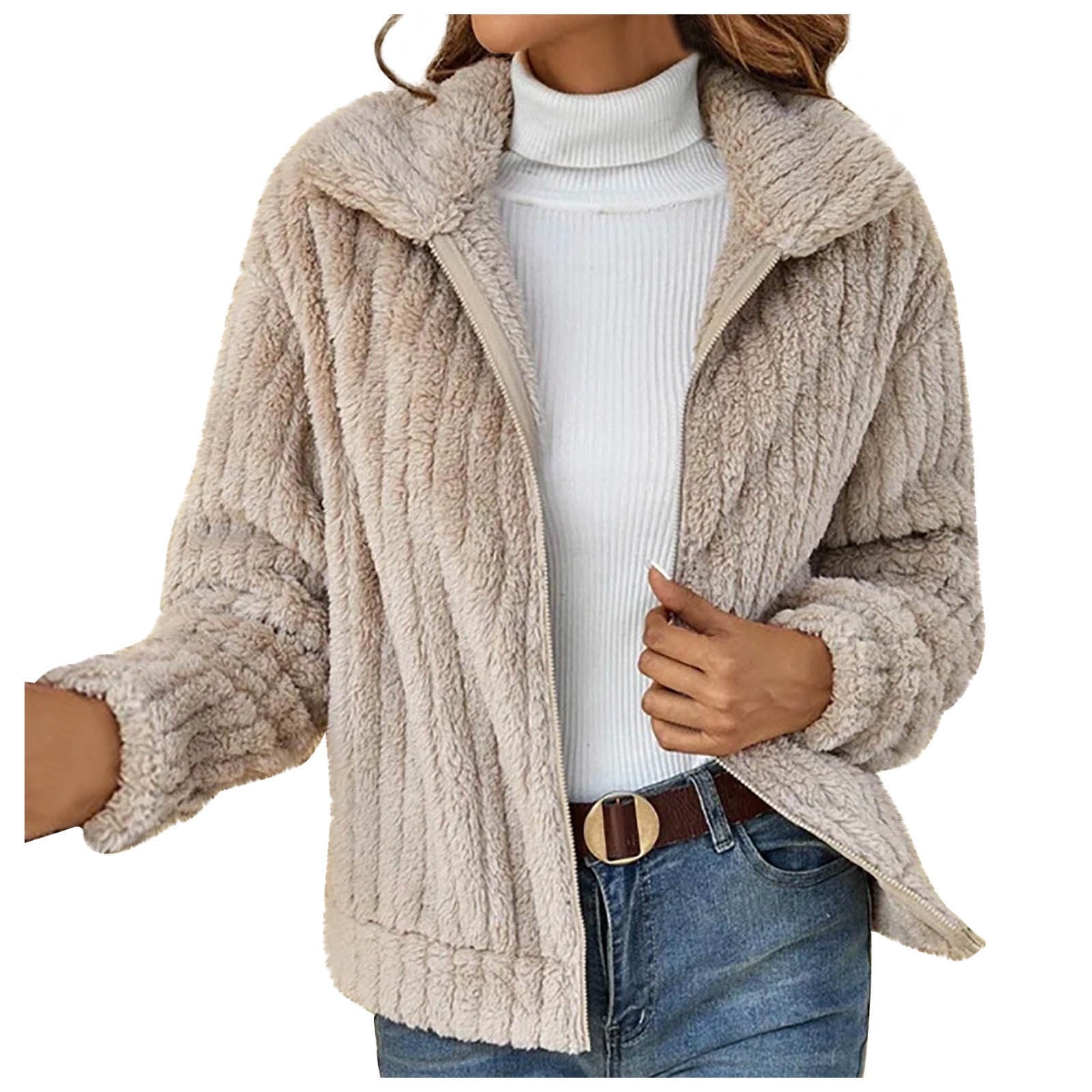 Women's Plush Fleece Cape Coat With Pom Pom Trim And Orange Faux Fur Collar For Warm Cozy Comfort main image 1