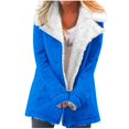 thumbnail image 1 of clear 50% off Usmixi Womens Winter Plush Coat Casual Overcoat for Women Long Sleeve Open Button Down Solid Loose Outerwear Thickened Warm Lapel Fleece Lined Jacket Coats 2023 Plush Coat, 1 of 4