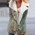 thumbnail image 1 of clear Usmixi Womens Winter Plush Jacket Womens Overcoat Lapel Warm Thickened Soft Fleece Lined Coat Long Sleeve Vintage Floral Print Button up Plush Outerwear 2025 Plush Jacket, 1 of 5