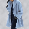 thumbnail image 1 of clear 50% off Usmixi Womens Winter Wool Coat Trench Jackets for Women Plus Size Casual Solid Open Front Cardigan Outwear Long Sleeve Lapel Comfy Woolen Outerwear with Pocket Wool Coat Flash Deals, 1 of 7