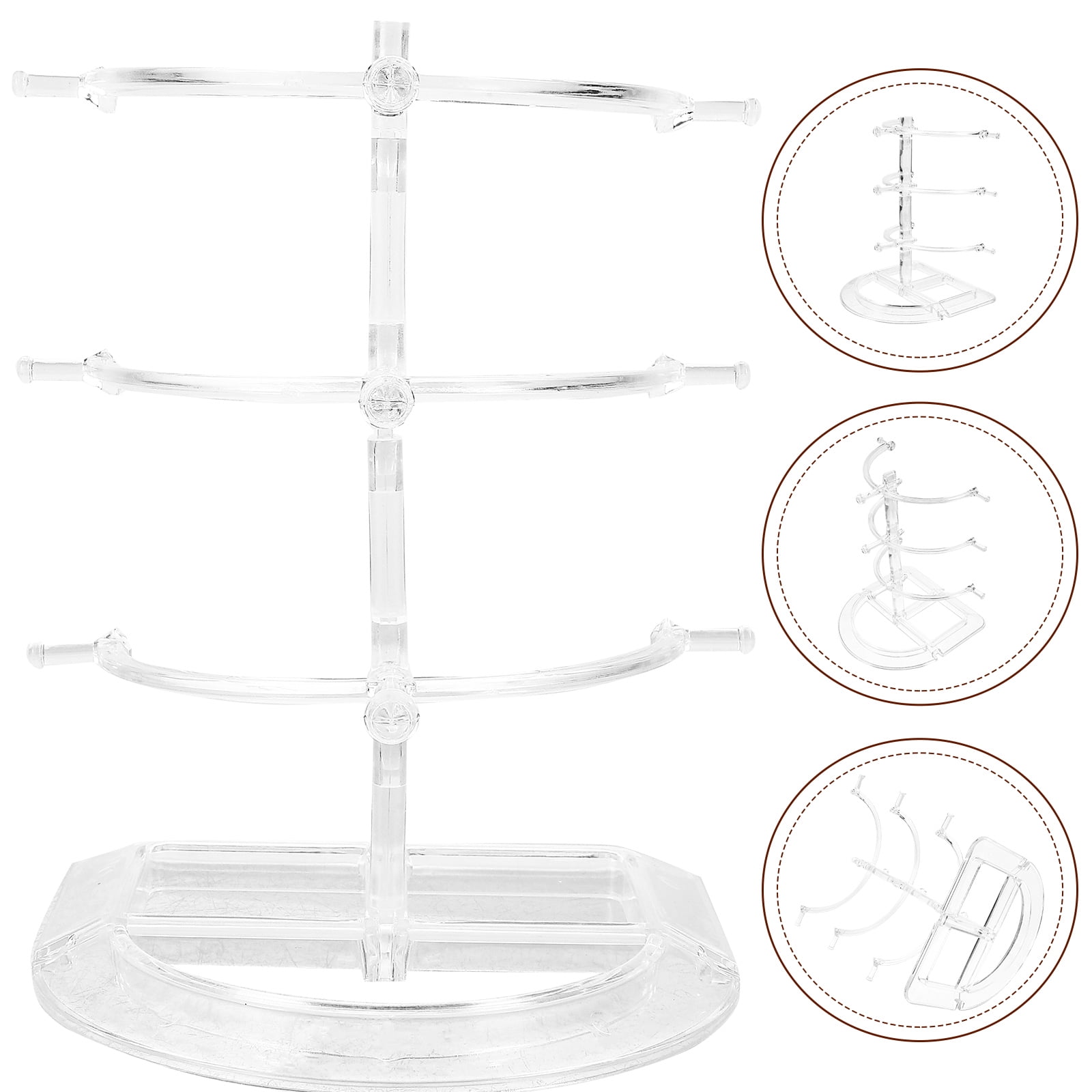 clear Eyeglasses Stand Riser Detachable Eyeglass Rack Transparent