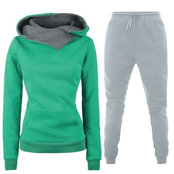 clear Usmixi Womens 2 Piece Tracksuit Hoodies and Sweatpant Sets for Women Workout Sports 2 Piece Outfits Lounge Sets Drawstring Pocket Jogger Pant Ladies Girls Sweatsuit Sets on Sale