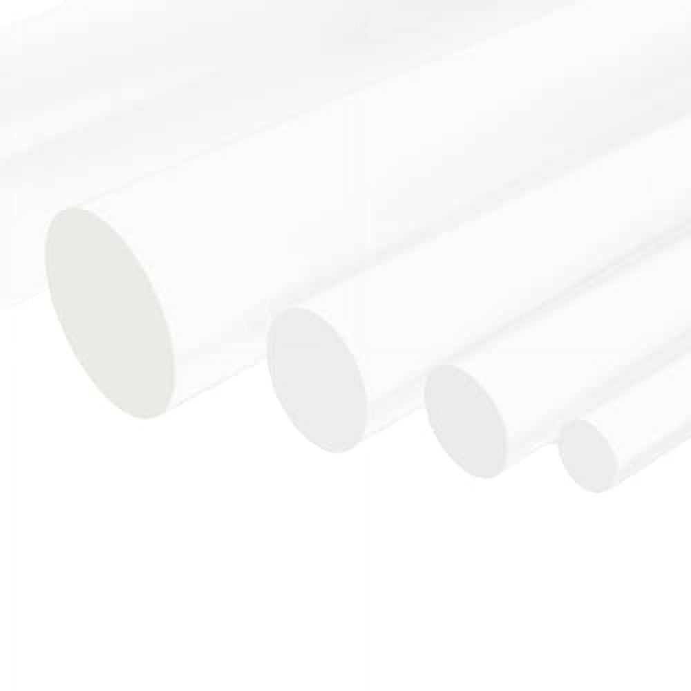 clear cast plastic rod 2 1/2" inch diameter, 2 ft. length, transparent