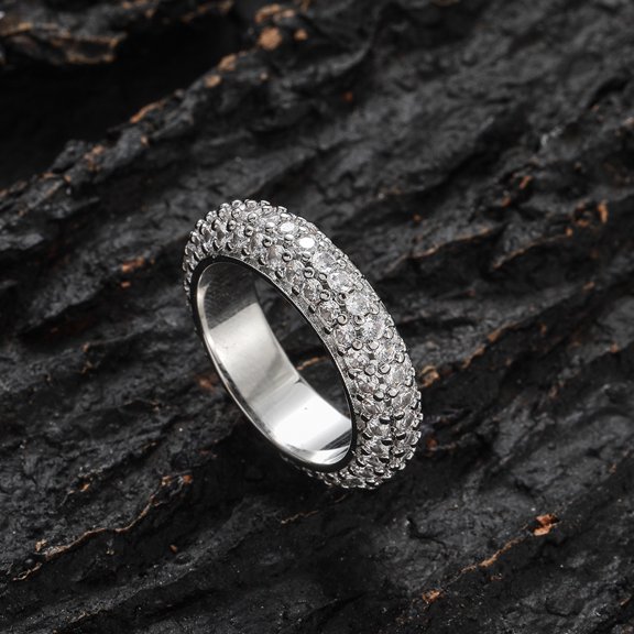 clear crystal Golden Color 14K Yellow Gold Wedding Rings for women fashion jewelry