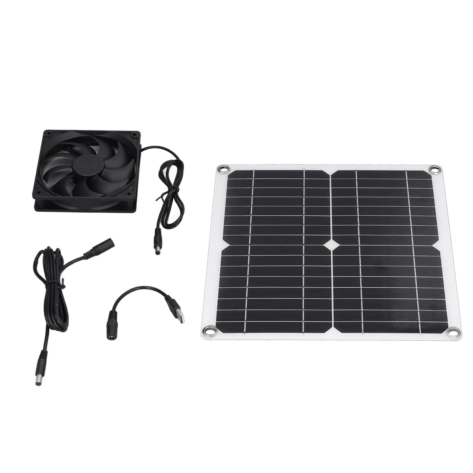 clearance 12W Solar Panel Fan Kit USB Solar Powered Fan for Greenhouses Sheds Pet Houses Mobile Phone Charging