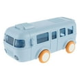 thumbnail image 1 of clearance Bus-Shaped Water Bottle for Kids - Leak Proof 360° Design, 16oz Cute Car Straw Cup with Movable Wheels, Eco-Friendly PC & ABS, School Toy & Drink Bottle for Boys Girls (Blue), 1 of 8
