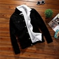 thumbnail image 1 of (clearance)IDALL Jackets for Women Jean Jacket Women Loose Vintage Jeans Coat Women Upset Winter Long Autumn Jacket Denim Sleeve Women's Coat Motorcycle Jacket Denim Jacket Black S, 1 of 5