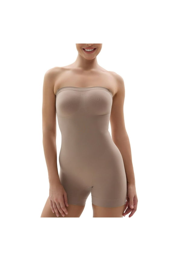 (clearance Sale)MSJUHEG Jumpsuits for Women Shapewear Tummy Control Shapewear Strapless Shortie Bodysuit for Women Body Shaper with Removable Straps Shapewear Bodysuit Beige S