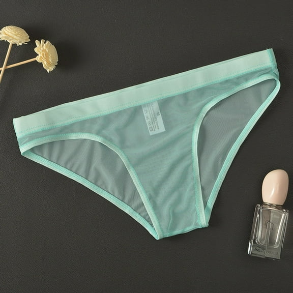 (clearance Sale)MSJUHEG Thongs Mens Underwear Mens Panties Mens Transparent Underwear Thin Mesh Bagless Pants Boxer Briefs Light Blue 3xl