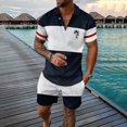 (clearance Sale)MSJUHEG Two Piece Sets Polo Shirts Mens Shorts Men's 3d